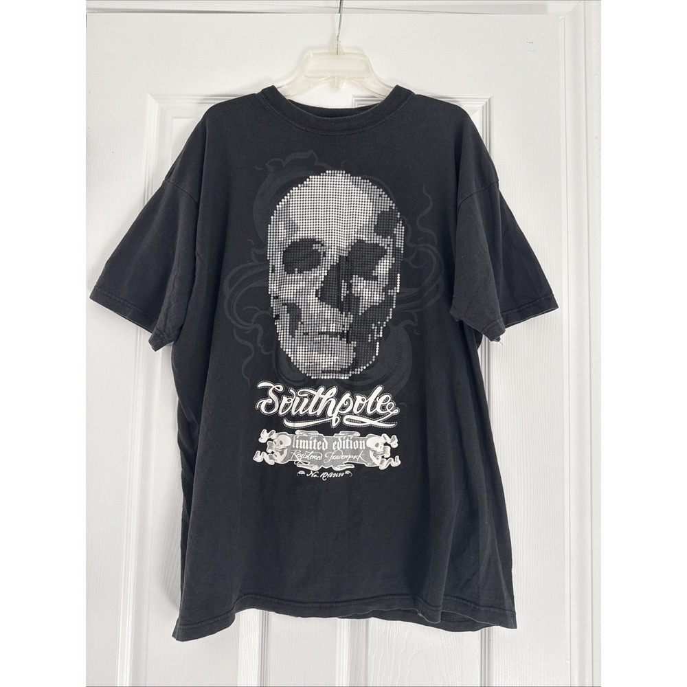 Y2K‎ Southpole Big Skull Graphic T Shirt Mens XXL Limited Edition - Rare!